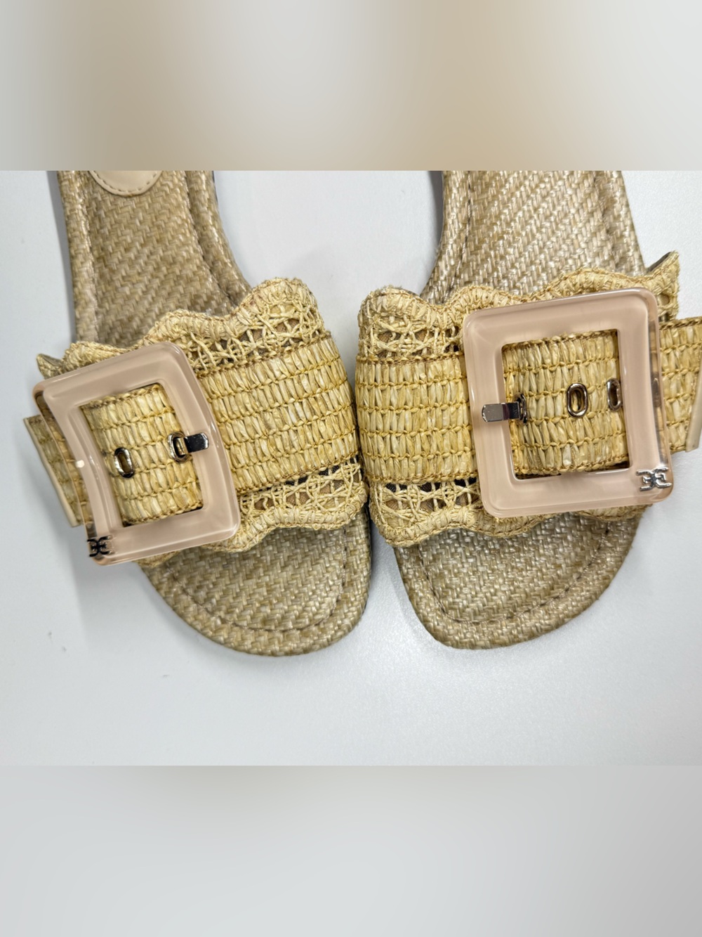 Sam Edelman Bambi Raffia Buckle Slide Sandal | Natural | Size 8 - Picture 8 of 8